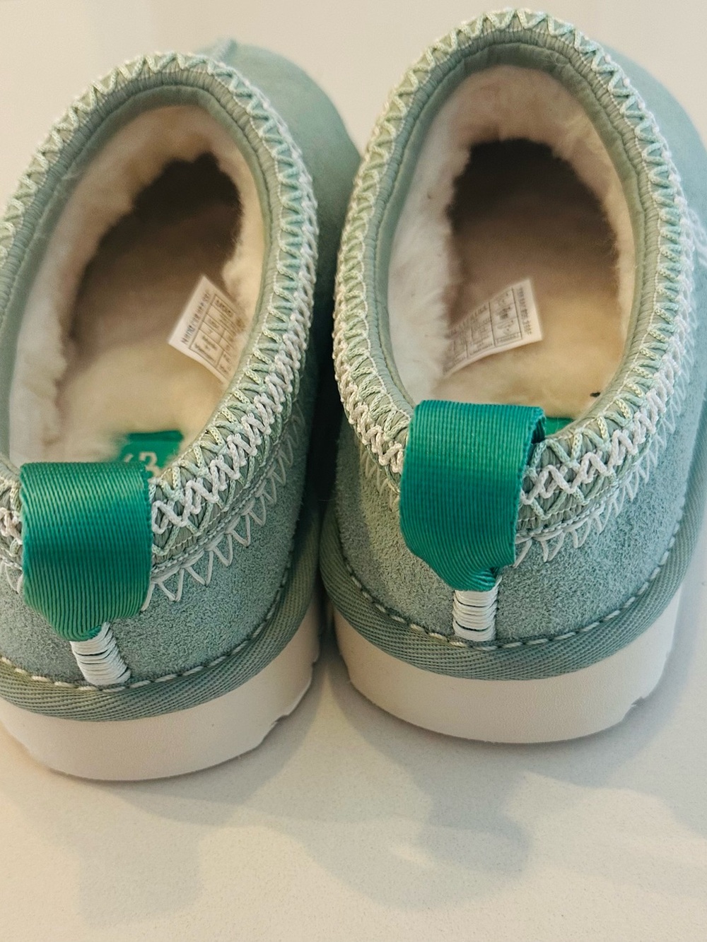 UGG Mint Green Suede Lined Slipper NWOT - Picture 6 of 8